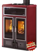 Klover DUAL Kombi Kaminofen Holz Pellet wasserführend  bordeaux 27,4 kw